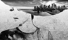 Фотообои под кирпич Wall street GRAYSCALE Grayscale 29