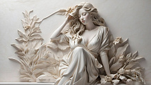 3D фотообои с имитацией под лепнину Design Studio 3D Bas-relief AG-BR-021