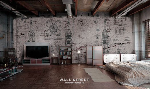 Фотообои в интерьере артикул Induction 16, ИНДУКЦИЯ / INDUCTION, Wall street