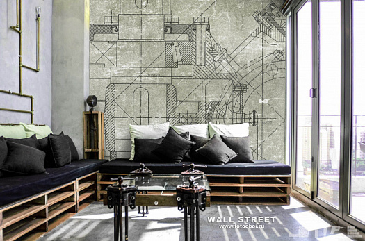 Фотообои в интерьере артикул Induction 34, INDUCTION, Wall street Фотообои в интерьере артикул Induction 34, INDUCTION, Wall street